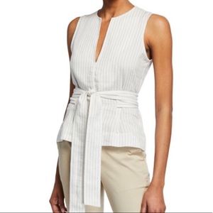 *NWT* Vince Pencil Striped Belted Tank Size:0